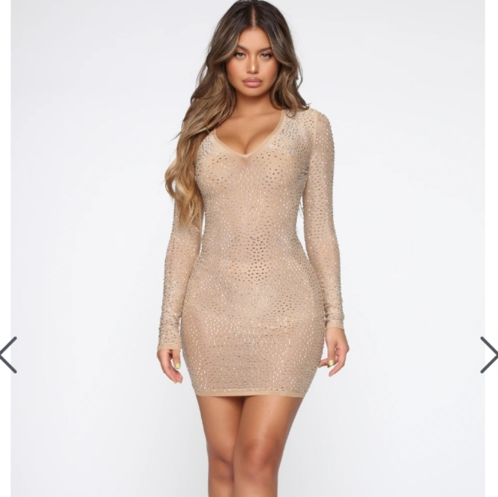 Fashion Nova Isabela Rhinestone Dress